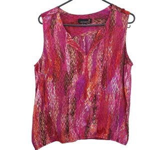 Laura Petites Vibrant Print Sleeveless Blouse